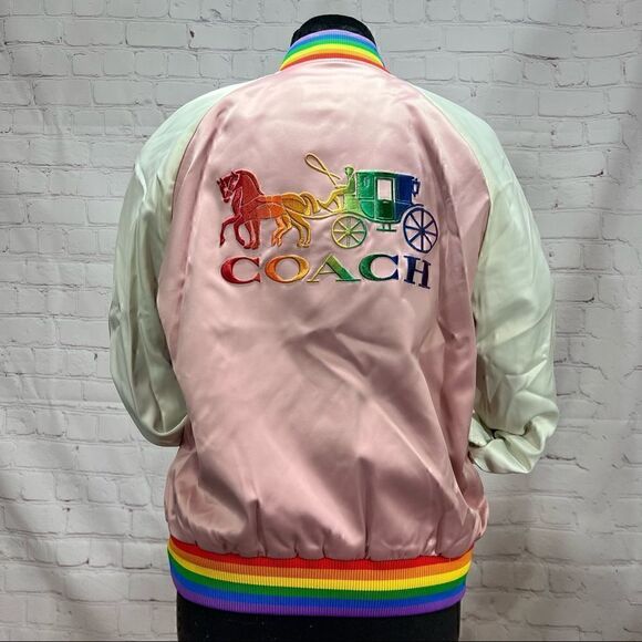 COACH RAINBOW SOUVENIR JACKET limited edition. Celebrating the LGBTQ Community M - Picture 1 of 16